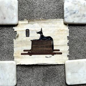 Authentic Hand Painted Egyptian Papyrus Art M. Ali 9" x 7"